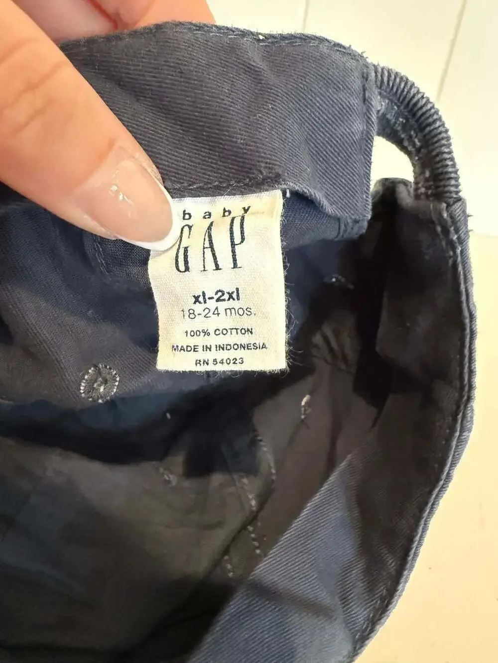 Baby Gap Navy Blue Embroidered Logo Baseball Cap Hat